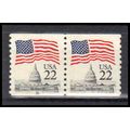 2115a 22c U.S. Flag Very Fine MNH CNP Left 19 P...