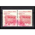Used 2452 5c Circus Wagon Very Fine Pair PA1111