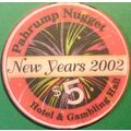 Nugget. $5 Casino Chip. Pahrump, NV. New Year 2...