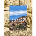 Hollywood California Laser Engraved Wood Pictur...