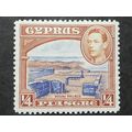 CYPRUS 1938 King George VI 1/4pi SG151 Very Lig...