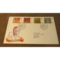 1976 GB FDC Cover - Christmas / Embroidery set