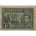 St Helena KGVI 1938 1d Green Used SG 132 Sc 119...