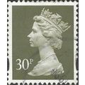 GB, Queen Elizabeth II Machin Elliptical, sage ...