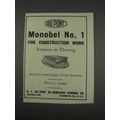 1911 Du Pont Monobel No. 1 Explosive Ad