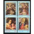 Palau 741-744 MNH Christmas Paintings Madonna &...