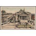 La Bourse et la Rue de la Bourse, Bruxelles, c....