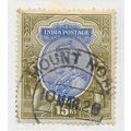 INDIA 1911 K5 15Rs FIFTEEN RUPEES USED SG190 19...