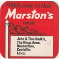 BEER MAT - MARSTONS BREWERY - THE KINGS ARMS, C...