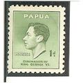 Papua KGVI 1937 Coronation 1d Green Mounted Min...