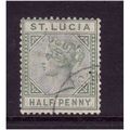 ST LUCIA 1891 SG 43 1/2d DULL GREEN FINE USED #2