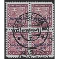 Mi 6 (x 4): 30 h. lilac Definitive Stamp: Overp...
