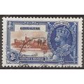 Gibraltar 1935 SG115 3d Brown & Deep Blue Silve...