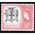 Jamaica 1956 5/- Black & Carmine Red Arms Mount...