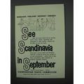 1960 Scandinavia Tourism Ad - See in September