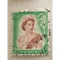 New Zealand QEII 1954 9d Brown & Green Used SG ...