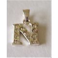 925 Charm N Alphabet Capital Letter White Cryst...