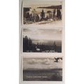 Lake Tahoe : 3 RPPC Antique Photo Postcards lot