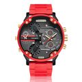 CAGARNY 6830 Quartz Dual Movement Rubberized St...