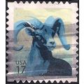 USA, MAMMALS, Bighorn Sheep, blue 2007, 17c, #2