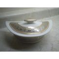 Half Moon fine china serving dish gold trim
