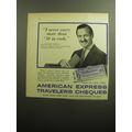 1958 American Express Travelers Cheques Advertisement - David Niven