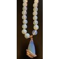Beautiful Opalite Bead & Pendant Necklace 18'' ...