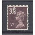W23 7p Purple-Brown (1 centre band).Fine Used.nb12