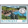 St Vincent 1971 National Trust 30c Cannon Unmou...
