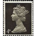 GB, QE II Machin definitive, dark brown 1967, 4d