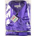 NWT Daniel Ellissa Men's Shiny Purple Satin Dre...
