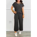 Carbon Grey Leopard Patchwork Edge Twisted Rib ...