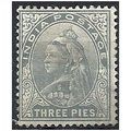 India 1900 SG112 3 Pies Grey Mounted Mint .. .