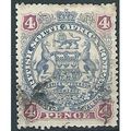 Rhodesia 1897 SG70 4d Ultramarine & Claret Fine...