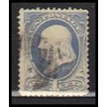 Used 206 1c Benjamin Franklin Average Plus RA0365
