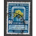 VENEZUELA 1950 PROTECTION OF FLORA 60c BLUE TAB...