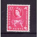 KENYA UGANDA AND TANGANYIKA 1960 20c MAGENTA SG...