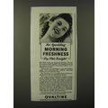1944 Ovaltine Drink Ad - For sparkling morning freshness try this tonight