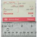 1982 ticket British Rail 1st Monthly return Pad...