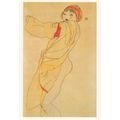 Egon Schiele Yellow Dress and Orange Headband P...