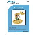 Artecy Cross Stitch Pattern Flower Girl 1 #1095...