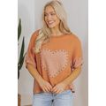 Desert Gold Stud Heart Patch Textured Front Dol...