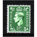 GREAT BRITAIN 1950 SG505 1 1/2d PALE GREEN UM #2