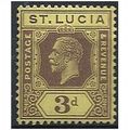 St Lucia 1926 SG100 3d Purple/Pale Yellow Mount...