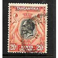 KENYA UGANDA & TANGANYIKA 1935 20c BLACK AND OR...