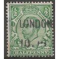 1912 SG348 1/2d Pale Green Wmk Royal Cypher Sim...