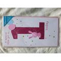 Happy Birthday Card 1 Today Girl Pink Rabbit Po...