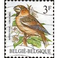 BELGIUM, BIRDS, Hawfinch, 1985, 3 Franc