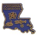 Louisiana The Bayou State Map Fridge Magnet