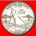 SHIP 1790: USA ★ 1/4 DOLLAR 2001P UNC★WASHINGTO...